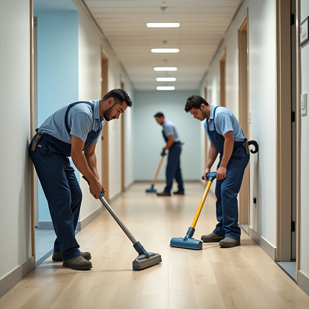 Ilustración sin personas de instalaciones y herramientas para pisos laminados